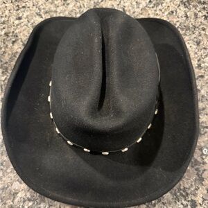 Rodeo King Size L 58-59 Black Western Cowboy Outback Hat Made In USA